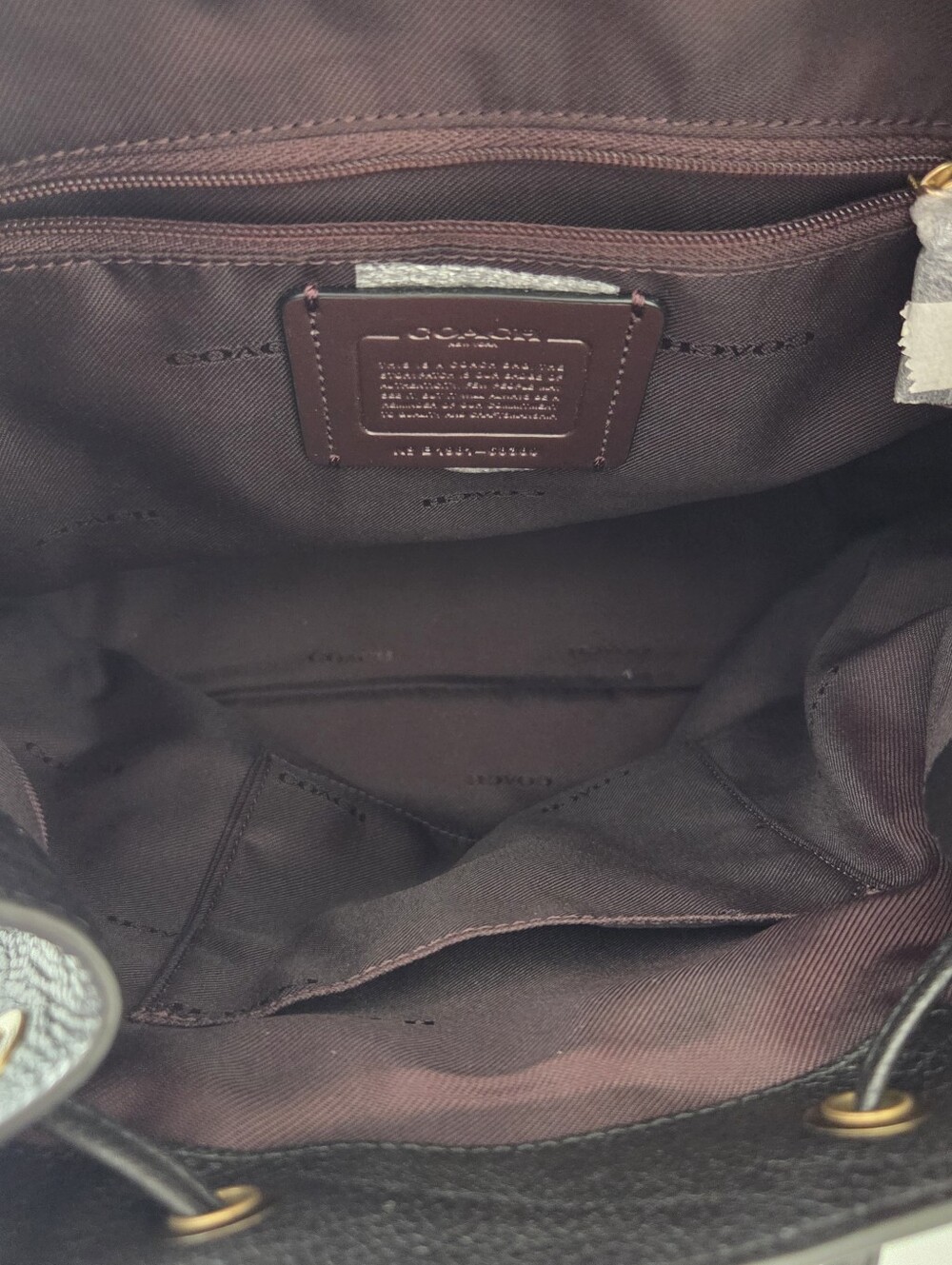 Coach Evie Black Pebbled Leather Backpack - Picture 8 of 11
